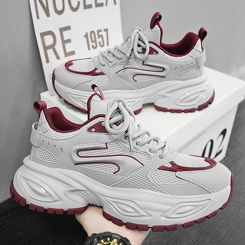 Shoes men's shoes 2025 new summer casual versatile height-increasing dad shoes men's mesh breathable casual sports shoes