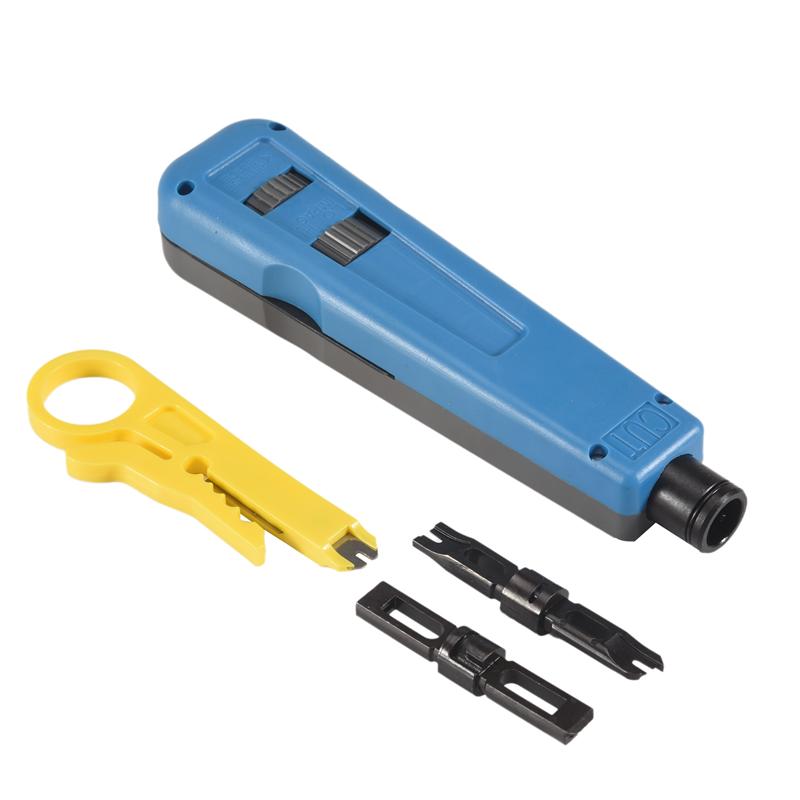 Punch Down Impact Tool With 110 And 66 Blades, Network Wire Cable Cat6/Cat5e Telephone Impact Terminal Insertion Tools-B61B