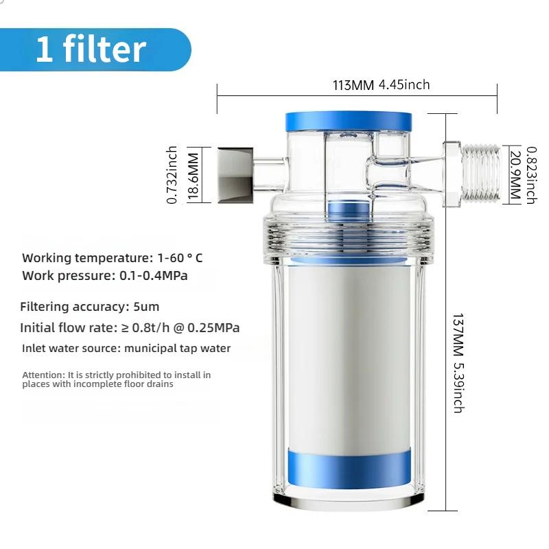 Purifier Output Universal Water Pipe Filter Pp Cotton Shower Bath Sprayer Strainer Faucet Filter Water Heater Kitchen Bathroom