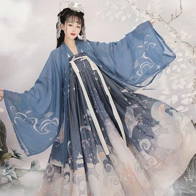 Hanfu Girl Chinese Style Cloth Summer Dress Antique Tang Suit Super Fairy Costume Dress Little Girl Mermaid Princess Skirt Undergarment