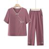 Women's Short-Sleeve Summer Shirt for Elderly
