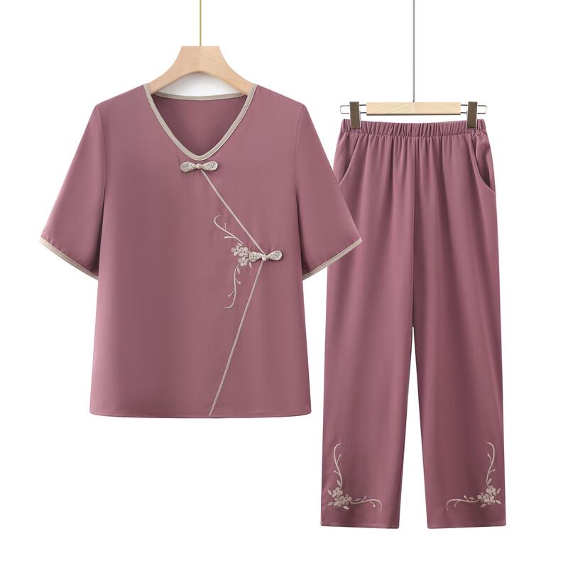 Women's Short-Sleeve Summer Shirt for Elderly