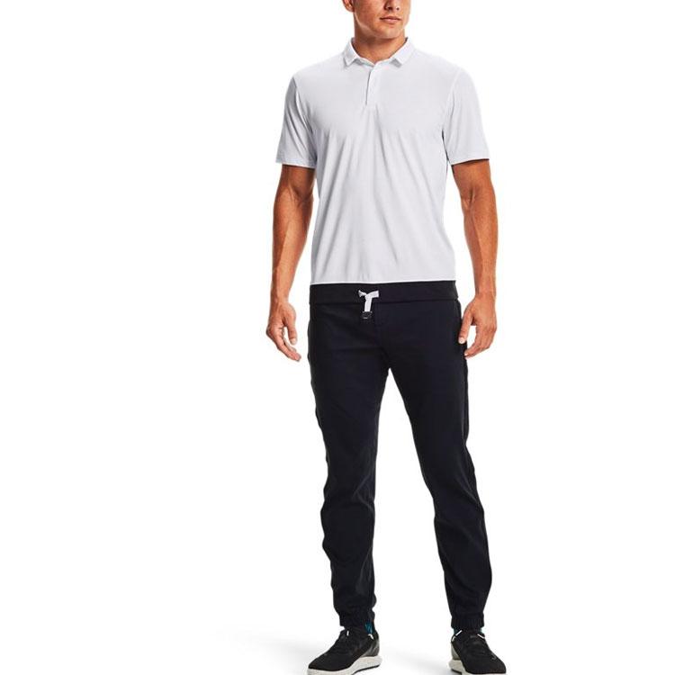 Under Armour Curry Polo Shirts Men's White Polo Collar Moderate Straight Fit 1366255-100