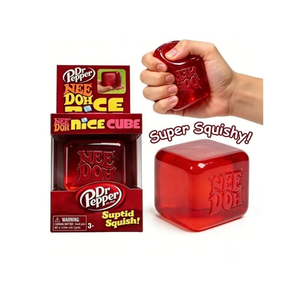 Jucărie Schylling NeeDoh Nice Cube Nice-Sicle Squishy, Cub anti-anxietate pentru ameliorarea stresului pentru ADHD și concentrare
