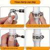 25-piece stainless steel water pipe clamp set, 1/4" to 1-1/8" T-bolt, worm gear design, suitable for pipe and automotive metal ring fastening