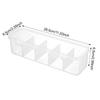 Cables Storage Box Multi-purpose Transparent Storage Box with Lid for Data Cables Jewelry Trinkets 5 Compartments Organizer Case