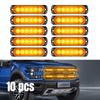 10pcs LED Emergency Strobe , Warning Flashing Caution Construction Lights For Car Truck Beacon Hazard