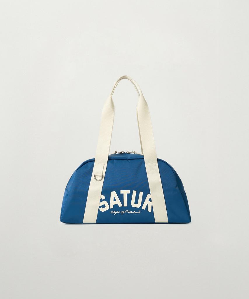 Satur Nylon Trapeze Shoulder Bag Blue