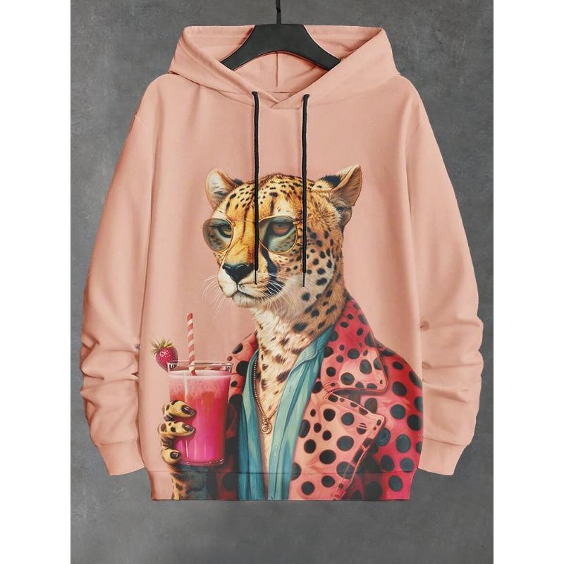 Toamna și iarna Animal Art Men's Hanorac Stil japonez Harajuku Fashion Casual Sport Hanorac Model Toamna și iarna