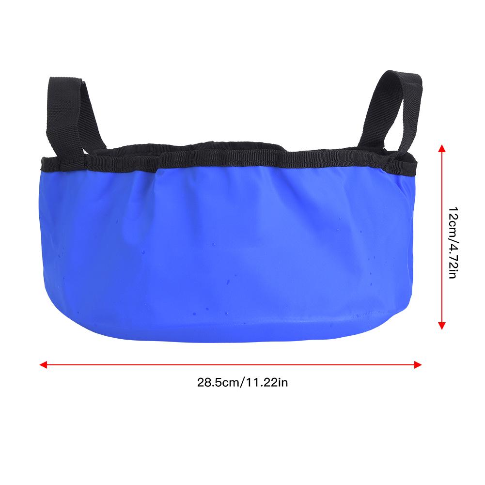 PVC Outdoor Portable Round Folding Bucket Wash Basin for Traveling Camping Picnic