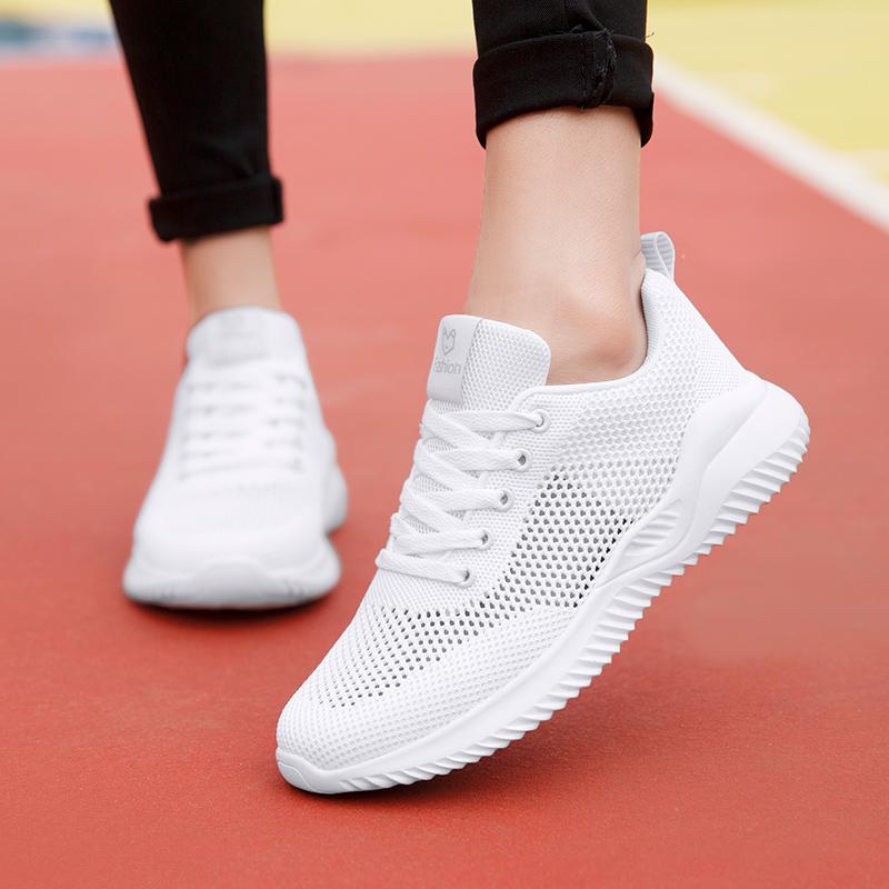 

Летние женские кроссовки, модные уличные женские кроссовки, легкие кроссовки на платформе, дышащая женская обувь на плоской шнуровке