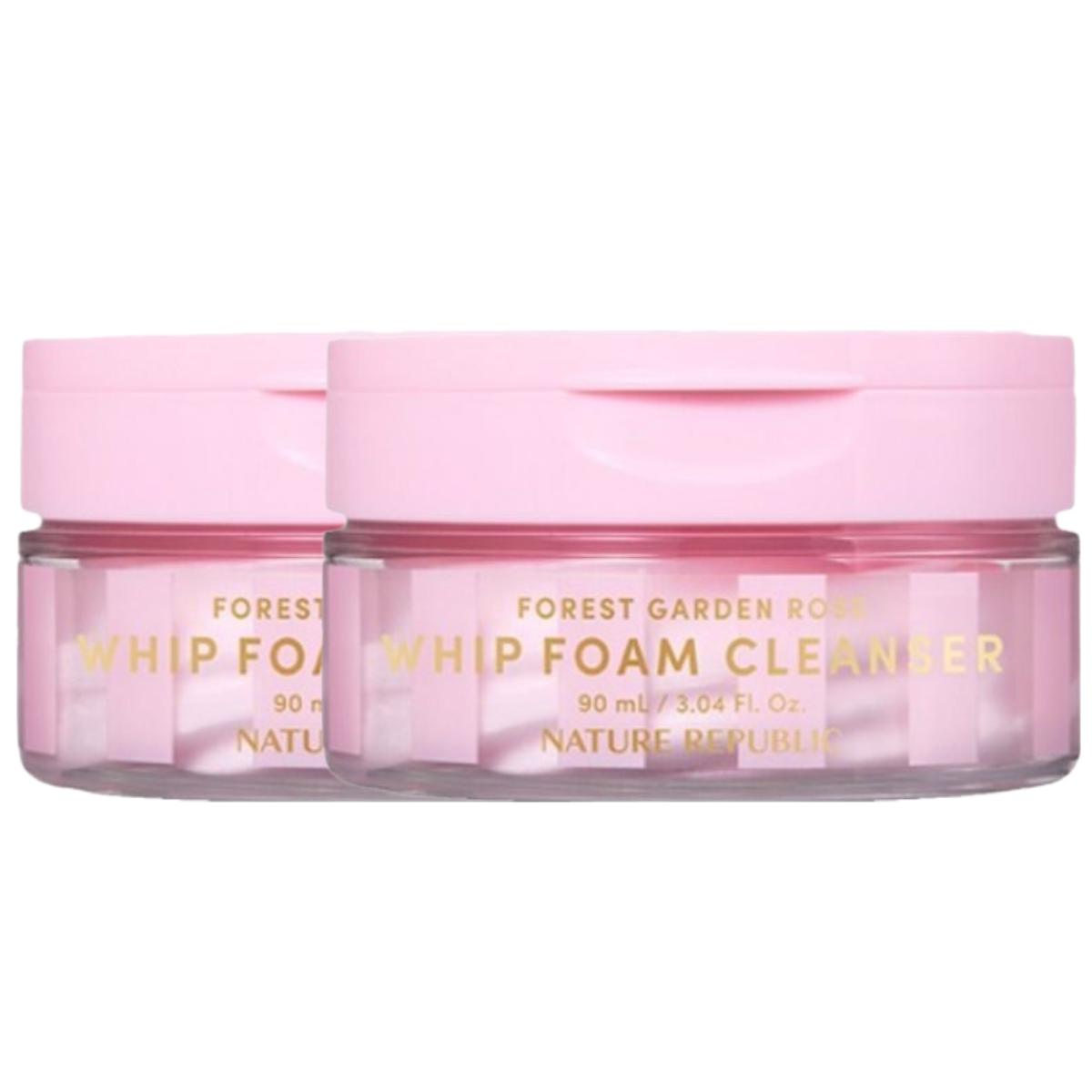 Nature Republic Forest Garden Rose Whip Foam Cleanser Brightening & Moisturizing 90ml x 2pcs
