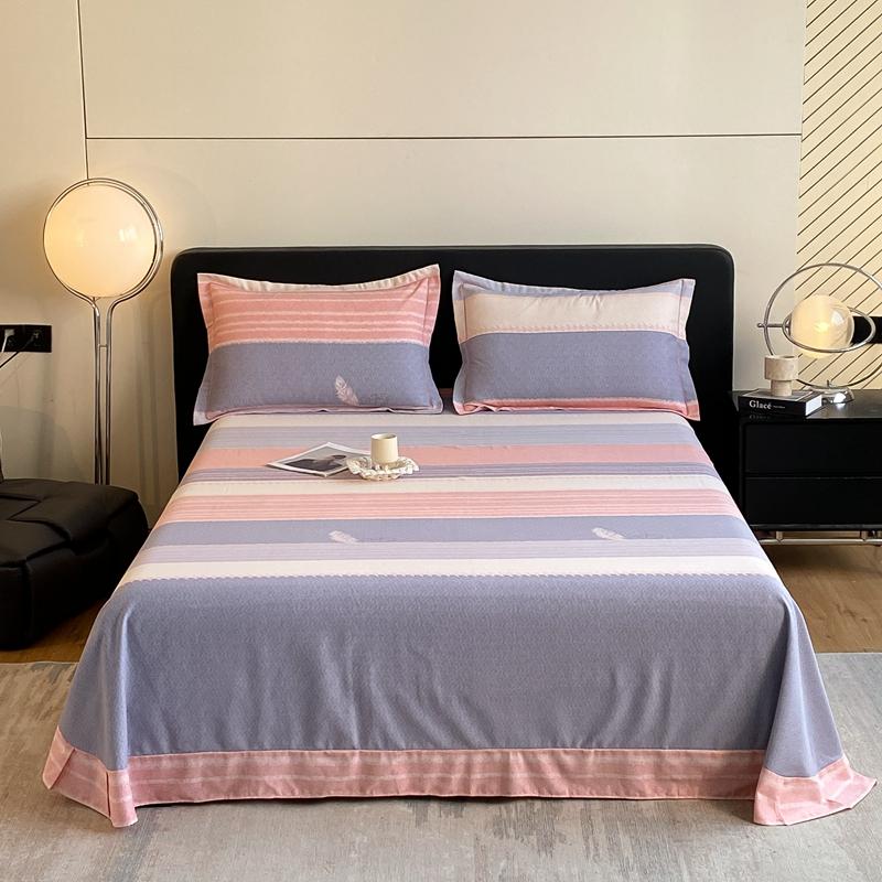 Retro Floral Pattern Bed Sheet Set 100% Cotton Bed Sheets Soft Breathable Bedspread with Pillowcases Queen Size Bedding Set