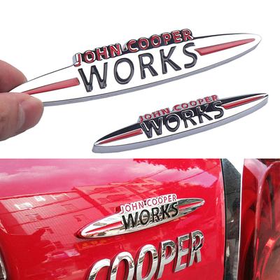 3D kovový znak Logo John Cooper Works Odznak na mřížku auta Samolepka na kufr Autopříslušenství Pro Mini R56 R50 F56 R52 R57 R58 R6