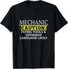 New Limited Funny Mechanic, Caution Flying Tools & Offensive Language T-Shirt
