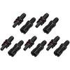 5 Sets Solar Branch Connectors UV Protection Male Female Header Board End Connector