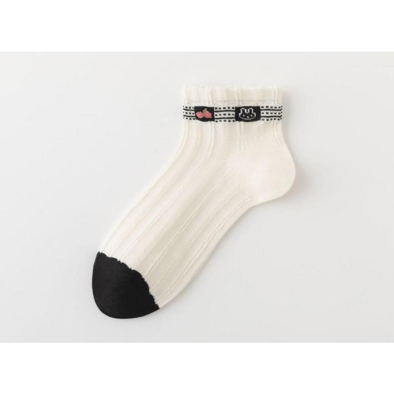Spring and Summer Thin Socks for Girls, Short Socks, Cherry Trend, Cute Student, Low-top, Shallow-mouthed Boat Socks for Girls