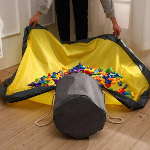 Smilerain 2 Pieces Toy Storage Mat Storage Lego Mat Children Toy Storage Bucket Block Storage Mat Play Mat Washable Convenient for Going Out Versatile