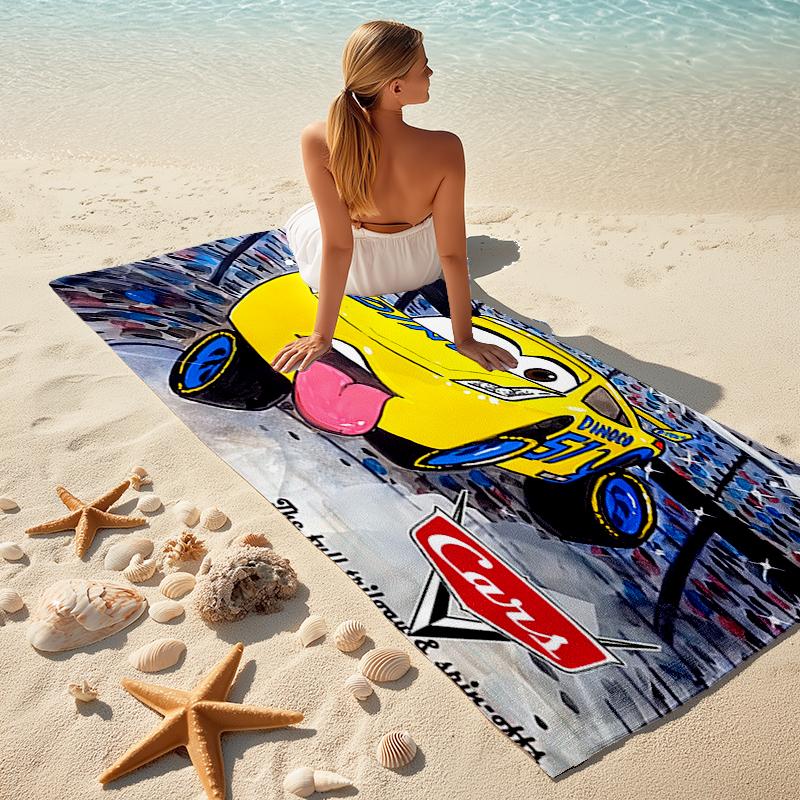 Lightning McQueen Beach Towel Outdoor Camping Beach Towel for Vacation Swim Outdoor Pool Absorbent Bath Towel