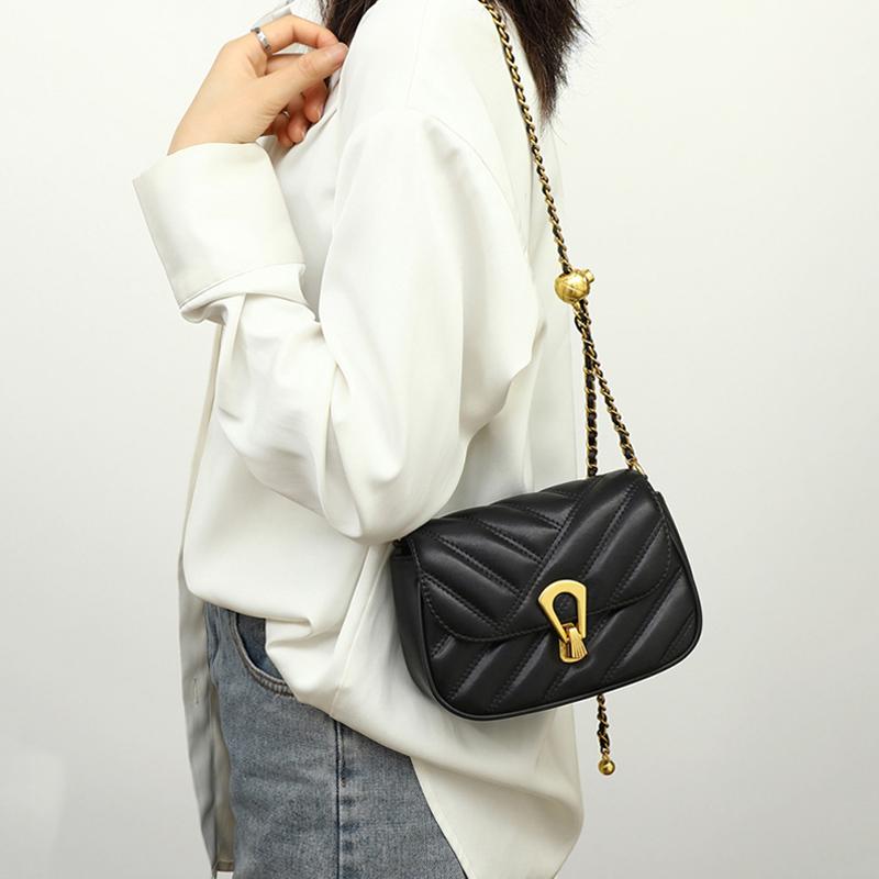 Ladies Small Cow Split Leather Retro Crossbody Bag Women's Casual Underarm Shoulder Bags Female Luxury Designer Commute Handbags