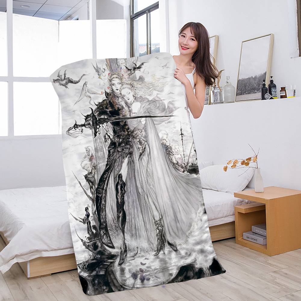 Y-Yoshitaka Amano Art Anime Beach Swimming Towel Soft Absorbent Washcloth Children's Gifts for Kids Travel Camping Gym