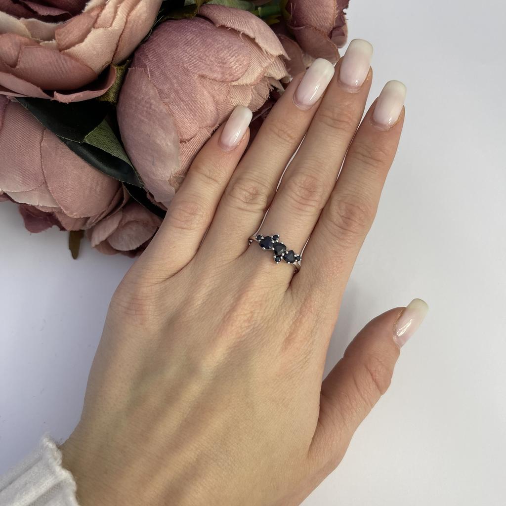 Anello in argento con zaffiro naturale 1.25ct (2112679)