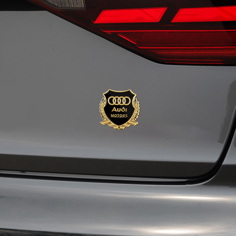 1/2PCS 3D Metal Car Body Trunk Sticker Auto Emblem Decal Accessories For Audi V6T A4 A1 Q3 A5 Q5 Q7 S5 A6 V6T S8 V8T Car Styling