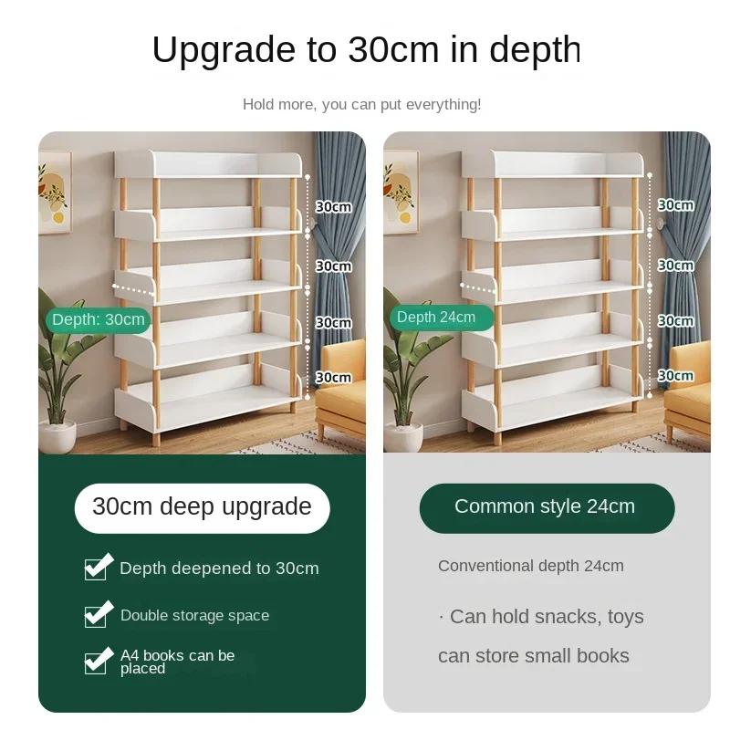 Multi-layer Storage Shelf – Simple Display Stand for Living Room, Floor Bookshelf & Bedroom Cabinet