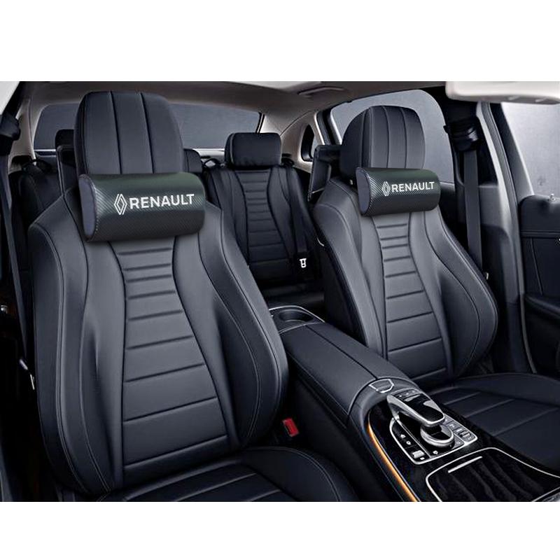 1Pcs Car Neck Pillows Single Headrest Sticker For Renault Clio Vel Satis Twingo Captur Symbioz Rafale Boreal Megane ZOE MM8