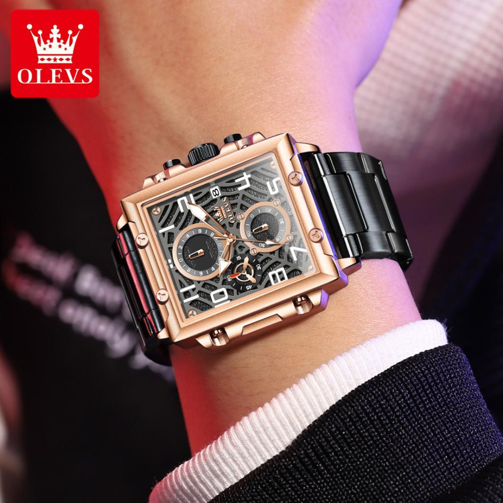 Casual Business Movement Fashion Quartz Wristwatches Blue Steel Chronograph Clock Men Luxury Watches Mens Gifts Relojes