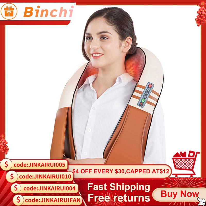 16 Massage Heads Heating Neck Shoulder Kneading Massager Cervical Health Care Back Waist Relaxation Massage Shawl