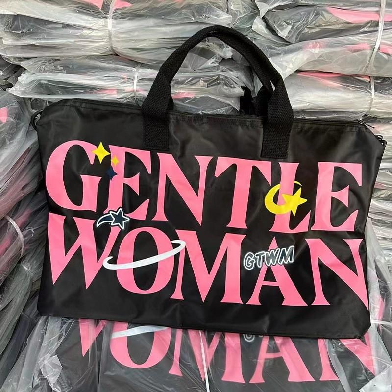 

Large Tote Bag Letter-printed Travel Women Capacity Business Trip Portable Luggage Sports Fitness чёрный