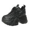8.5CM Women Summer Hollow Breathable Mesh Chunky Sneakers Microfiber Leather Comfy Casual Dad Shoes Female Platform Sports Shoes