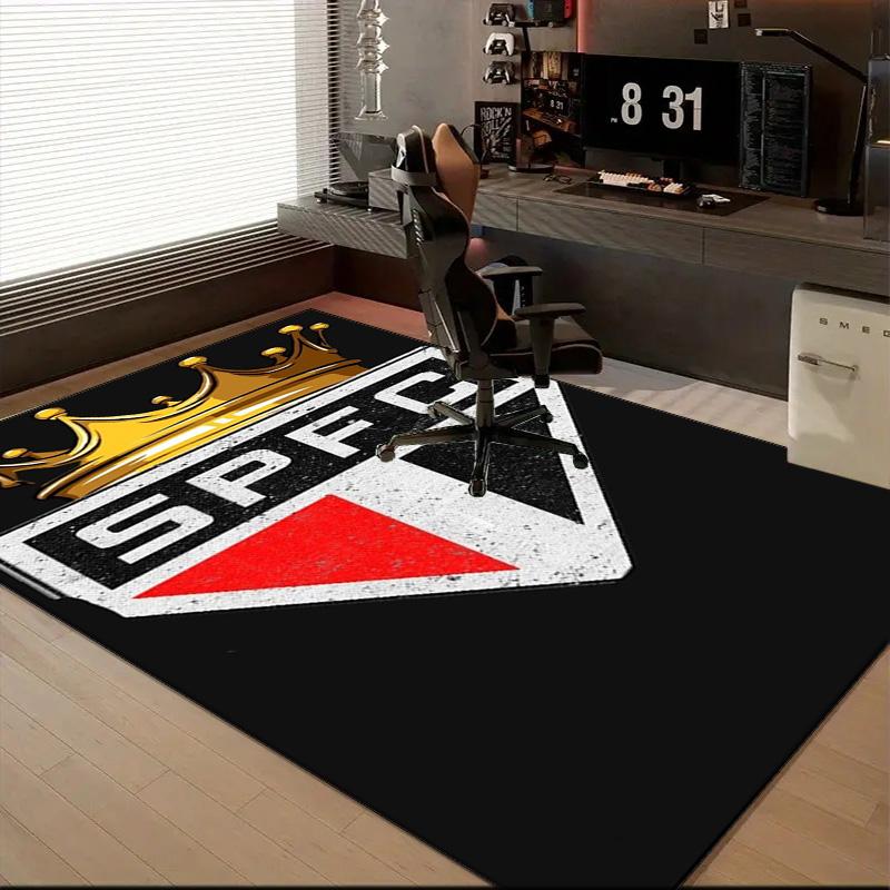 Pau-lo Fc Emblem Printed Office Carpet Chair Cushion Entryway Rug, Rugs for Living Room, Bedroom Christmas gifts