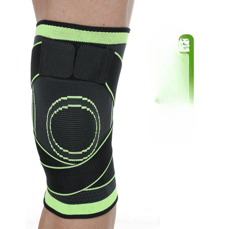 Sport Schutzausrüstung Laufen und Radfahren Basketball Atmungsaktiver Riemen Kniepolster Rutschfest Warm Nylon Gestrickte Kompressions-Kniepolster