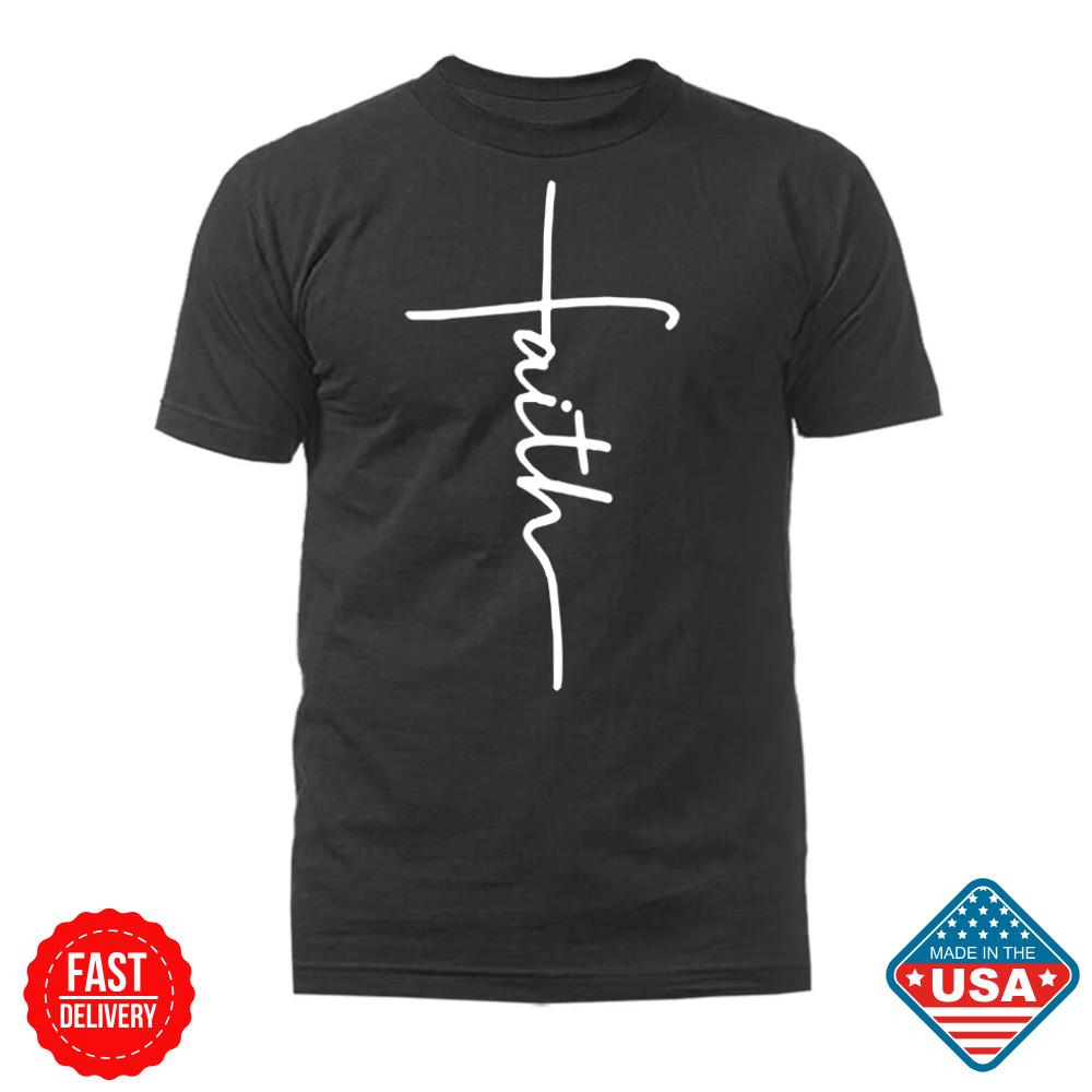 Крест Веры Христианский Религиозный Бог Библия Церковь Иисус Христос Унисекс Футболка Новая Унисекс Футболка L