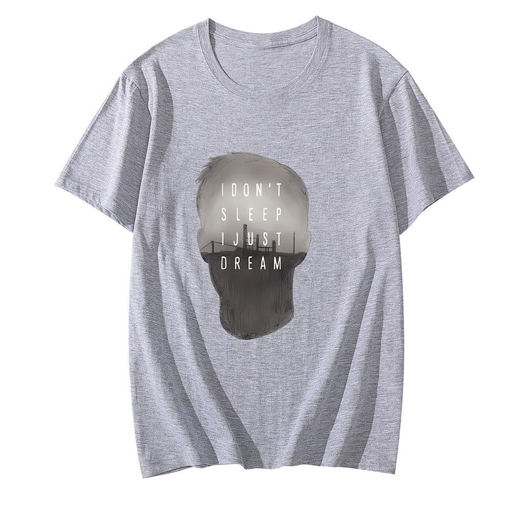 

True Detective & True Detective Essential Футболки ЧОЛОВІЧА Мода Four Seasons Футболки зі 100% бавовни Футболки з круглим вирізом High Street Graphic M сірий