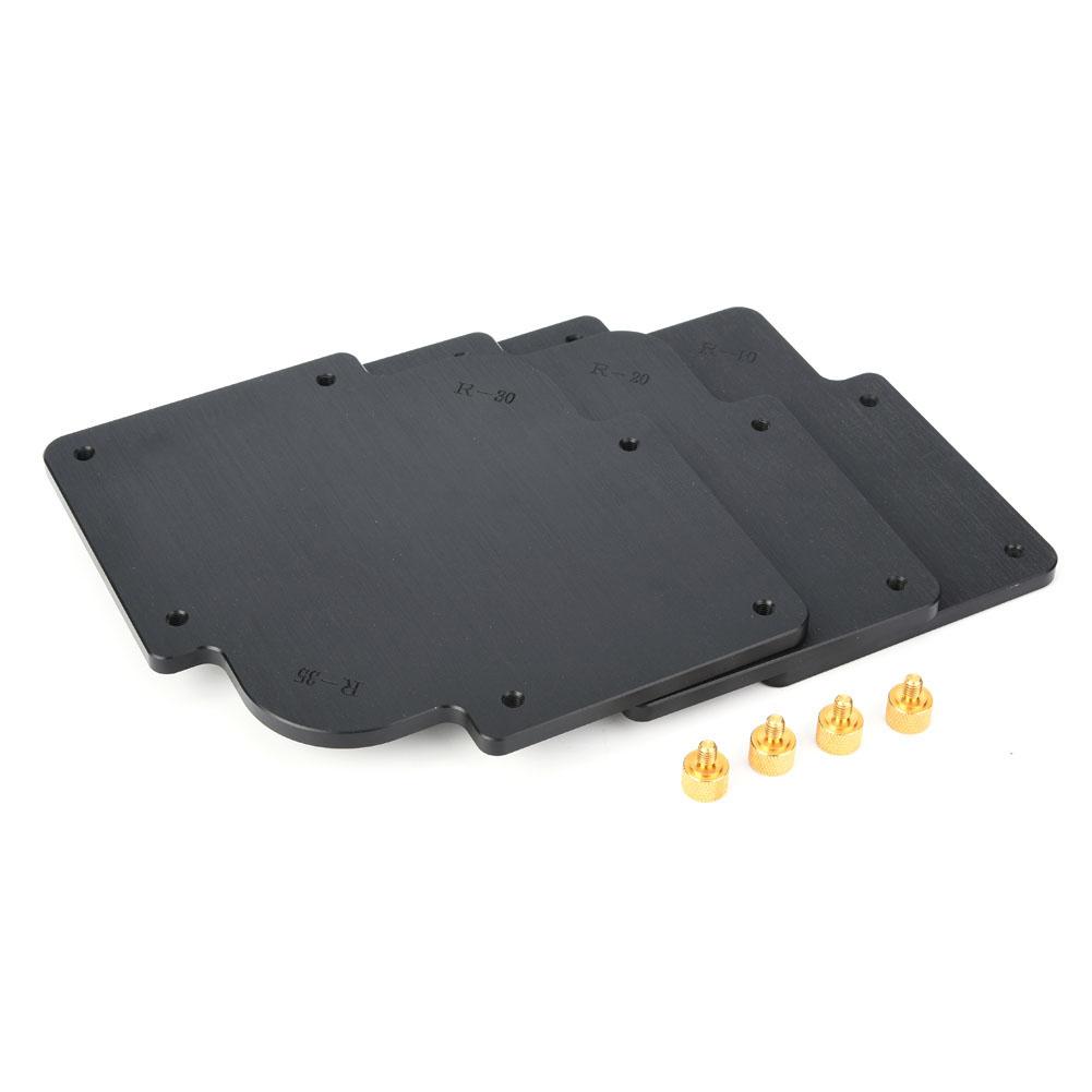 

3Pcs R Round Corner Templates Aluminium Alloy with Bearing Knife Woodworking Tool