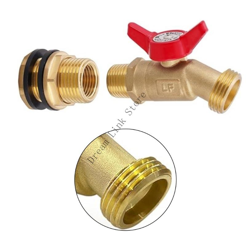 Q1FD Brass Plastic Faucet set Ergonomic Handle & Rustproof Brass Faucet Set Simple Installs for Water Containers