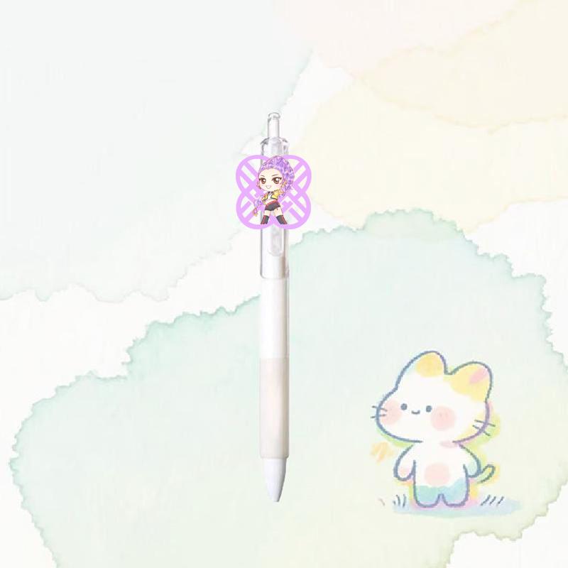 Demon Hunters New Pen for Kpop Black Pen Student Take An Exam Draw Game Anime Cartoon Figure Stationery Study Supplies Kids Gift
