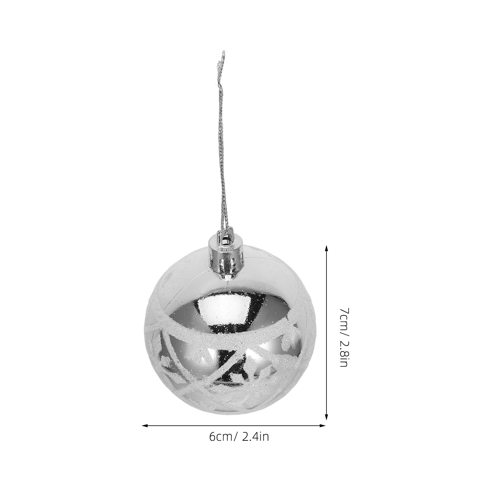 

6 Pcs Plastic Ornaments Tree Hanging Balls Decorative for Home Decoration Snowflake Decorations серебряный