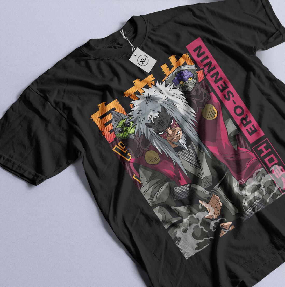 Jiraiya T-shirt Naruto Rasengan Itachi Uchiha Horror Anime GifT-shirt All Size XXXL