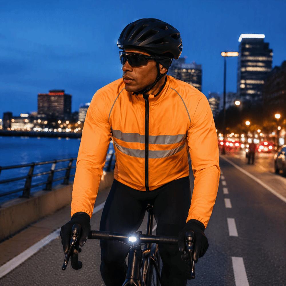Veste de cyclisme orange coupe-vent pour moto tout-terrain et cyclisme, pour les sorties pêche