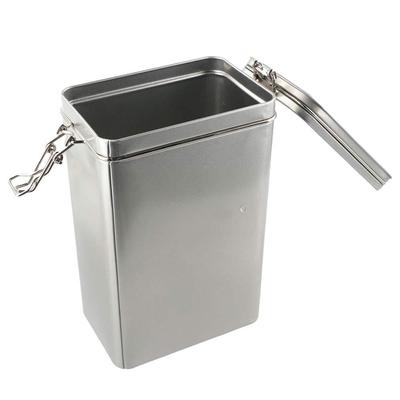 Moisture Proof Food Storage Case Silver Tinplate Box Jar Coffee Storage Canister  Office