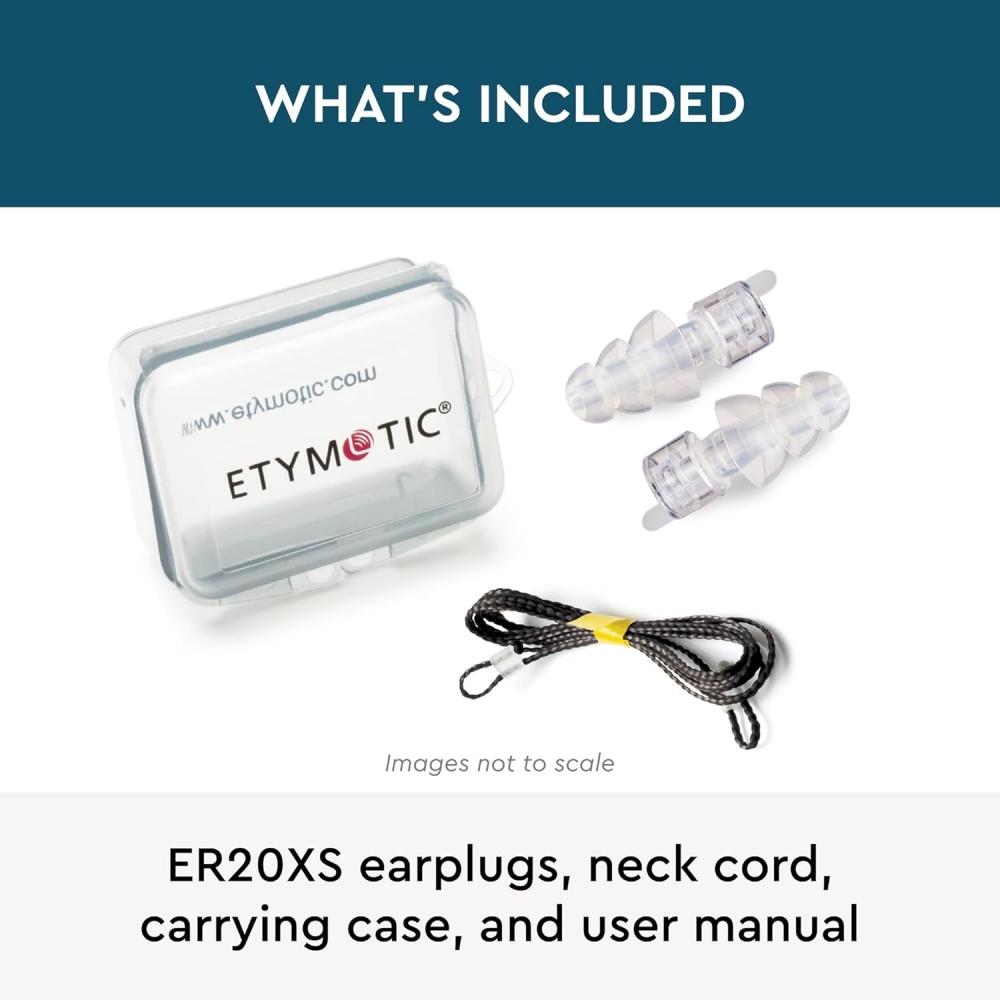 Etymotic ReSEarch Er20xS Standard Fit 3 Flange Ear Tip S clEar 1 Pair