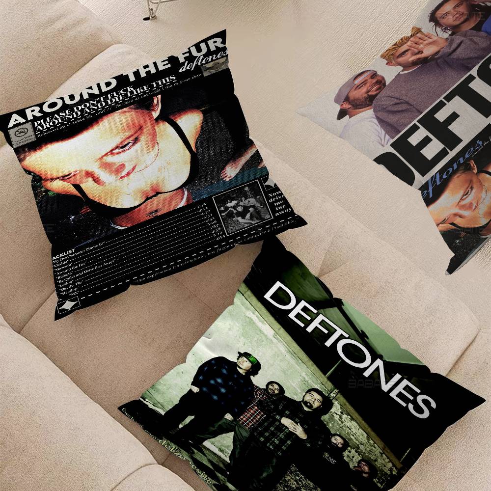 Classic Band D-Deftones Office Cushion Pillowcase Car Cushion Cover45X45CM Lumbar Pillowcase Sofa Pillowcover