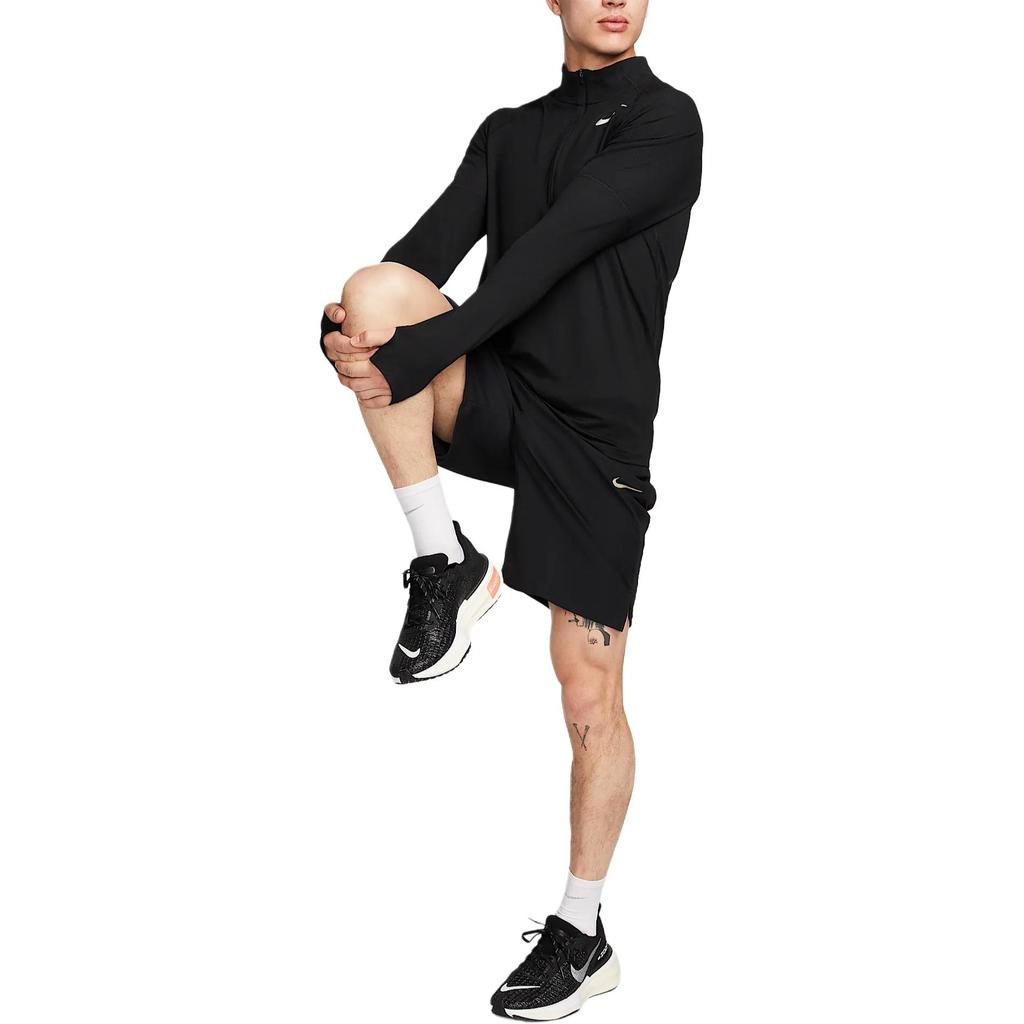 Nike 1/2 Zip Running Top Fleece Tee Asia Sizing AH8974-010