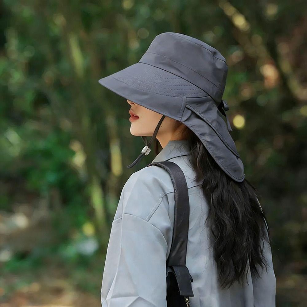 Adjustable Summer Sun Cap Neck Protection Fisherman Hat New Women's Sun Hat