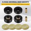 9.4102G Universal Mounts Body Mounting Bushings Universal Polyurethane Mounts / Isolators, Including 4 Washers, 2 Sleeves and 4 Bushings (Black, 2