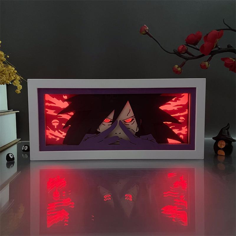 Naruto Anime Paper Carving Lamp: Desktop Ornament & Photo Frame Figurine